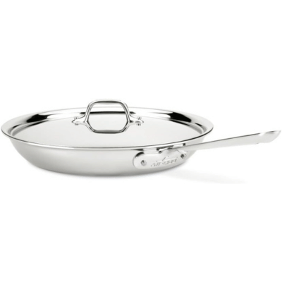 All-Clad D3 Stainless Steel Fry Pan with Lid